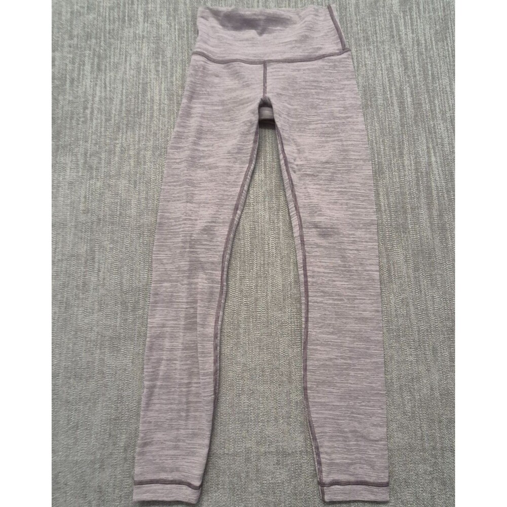 Lululemon Wunder Under Leggings Women's Size 4 Purple Heather LW56D6S Yoga